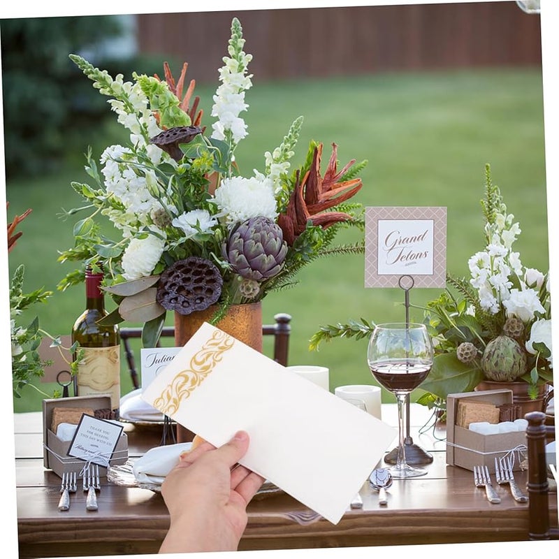 مناديل ورقية كلاسيكية للاستخدام مرة واحدة 25 قطعة لحفلات الزفاف والعشاء والولائم - Image 5