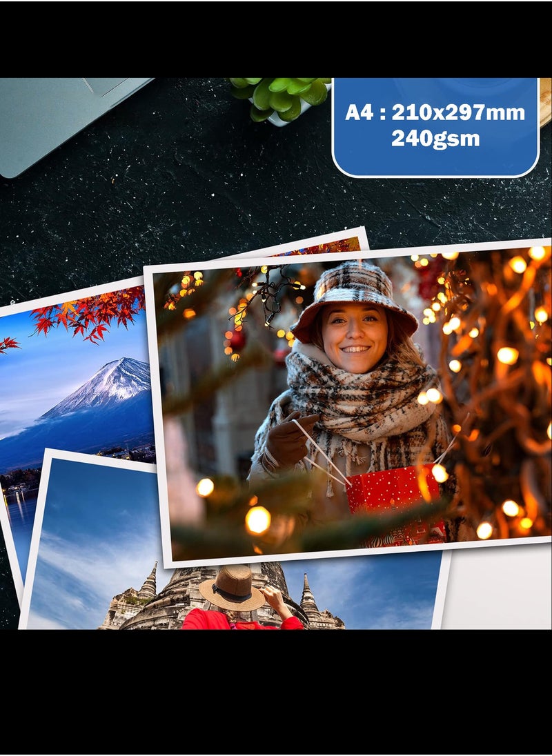 Generic High Glossy Photo Paper,Photo Paper,for Inkjet and Laser Jet Printers ,20 Sheets A4 240 gsm  - Image 3