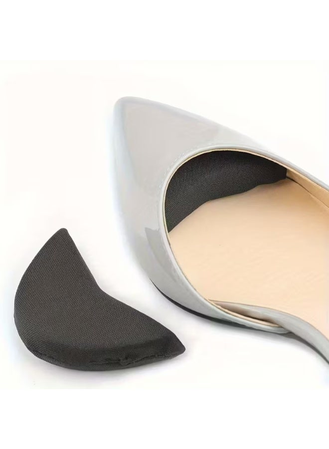 قطعتان من وسادات إسفنجية للقدم الأمامية للنساء، مناسبة للأحذية ذات الكعب العالي، وسادات نصف إسفنجية للقدم، وسادات مضادة للألم (أسود) - Image 1