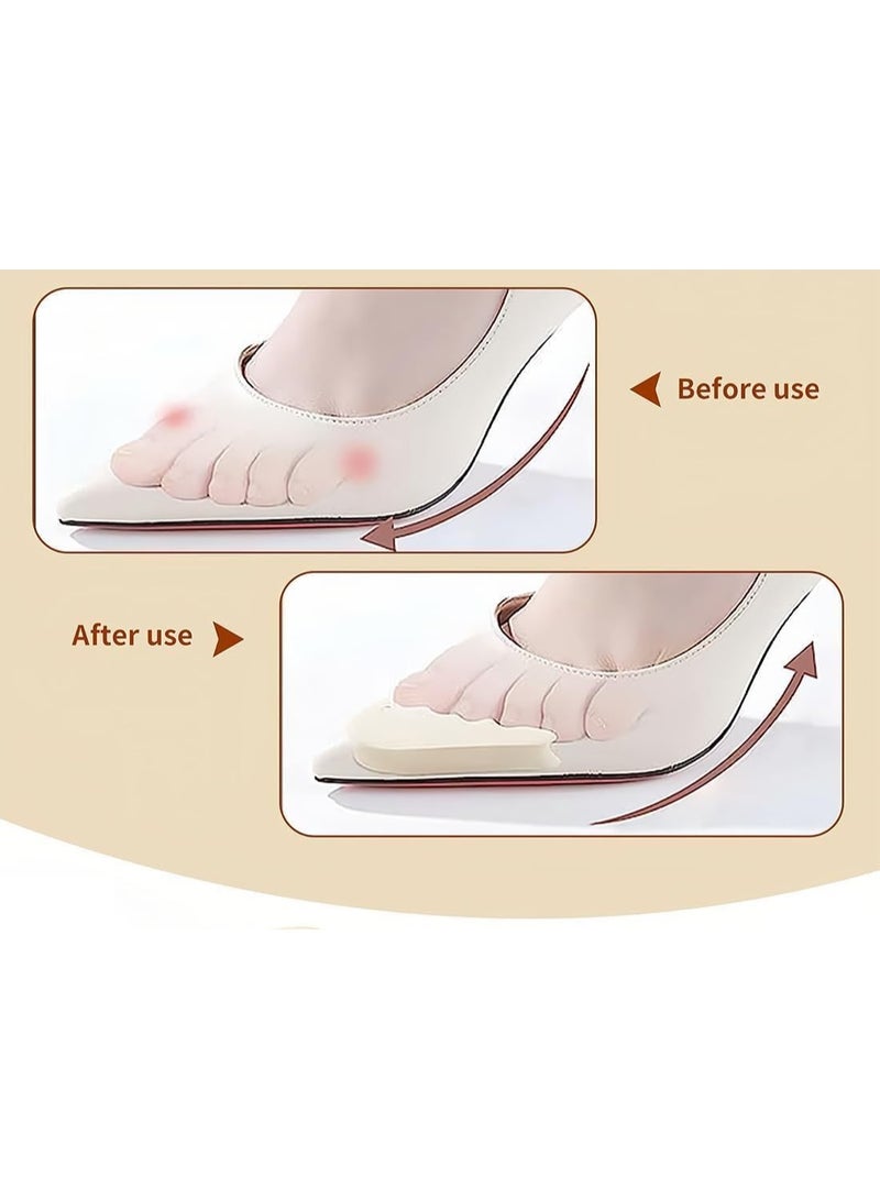 قطعتان من وسادات إسفنجية للقدم الأمامية للنساء، مناسبة للأحذية ذات الكعب العالي، وسادات نصف إسفنجية للقدم، وسادات مضادة للألم (أسود) - Image 4