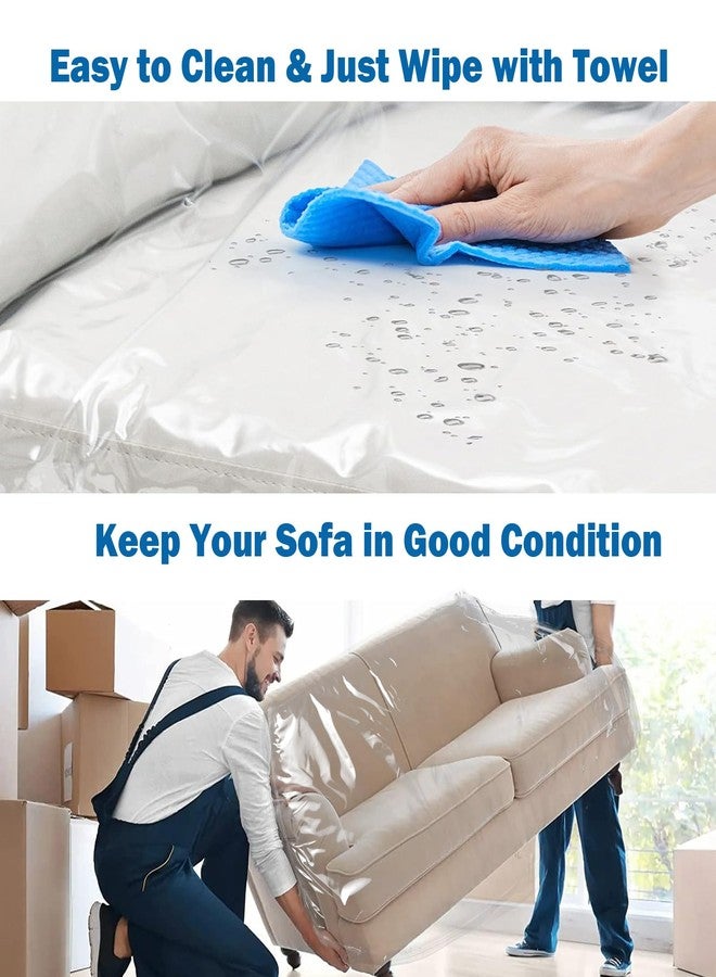 Drihara غطاء كرسي استرخاء بلاستيكي من دريهارا للحيوانات الأليفة | واقي من خدش القطط والكلاب، غطاء أريكة/كنبة شفاف من الفينيل المقاوم للماء، غطاء سميك مقاوم للغبار والخدوش (صغير) - Image 5