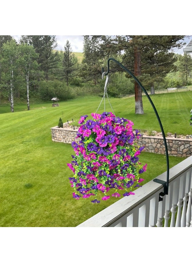 Goolsky 2pcs Artificial Morning Glory Hanging Vines with UV Protection, Realistic Fake Flowers for Outdoor Wedding Decorations, Fade-Resistant Wall Decor for Garden/ Patio/ Party (No Pot Included)  - Image 2