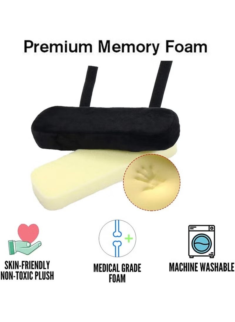 OMEVE - Desk Chair Arm Pads - Ergonomic Memory Foam Office Chair Armrest Pads - Thick Chair Armrest Pads - Arm Rest Pillow - Gaming Chair Arm Pads - Elbow Support Cushion for Computer (Set of 2) - Image 1