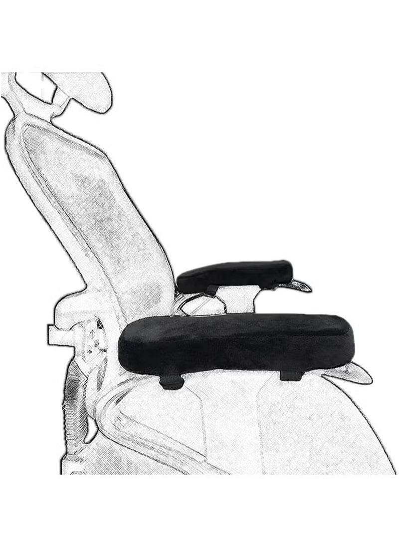 OMEVE - Desk Chair Arm Pads - Ergonomic Memory Foam Office Chair Armrest Pads - Thick Chair Armrest Pads - Arm Rest Pillow - Gaming Chair Arm Pads - Elbow Support Cushion for Computer (Set of 2) - Image 1
