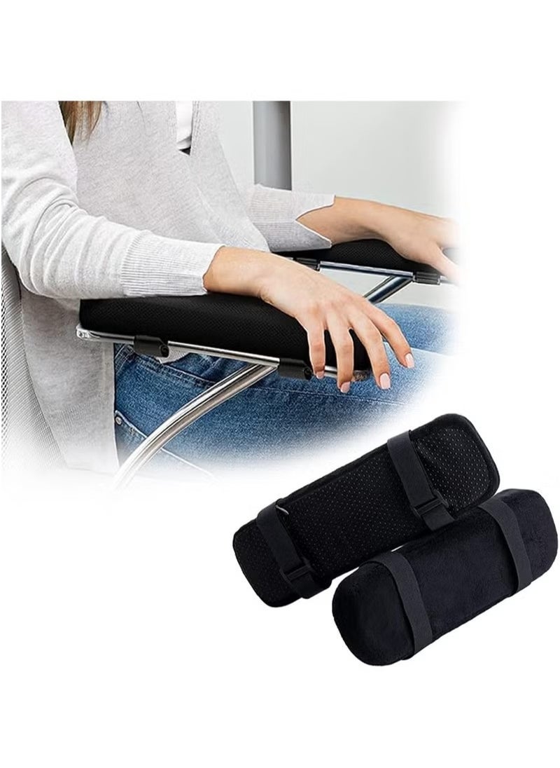 OMEVE - Desk Chair Arm Pads - Ergonomic Memory Foam Office Chair Armrest Pads - Thick Chair Armrest Pads - Arm Rest Pillow - Gaming Chair Arm Pads - Elbow Support Cushion for Computer (Set of 2) - Image 1