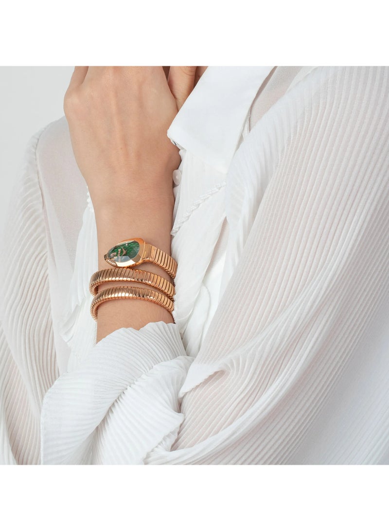 Just Cavalli ساعة يد نسائية أنالوج بيضاوية الشكل من الفولاذ المقاوم للصدأ JC1L224M0055 - 22 مم - Image 5