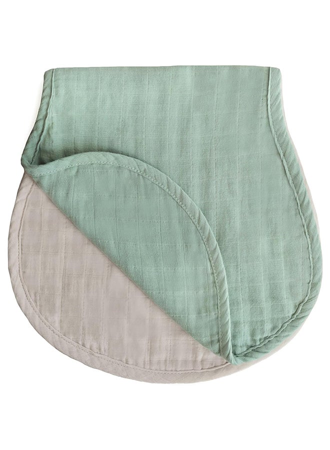 Mushie Burp Cloth Roman Green/Fog - Image 1