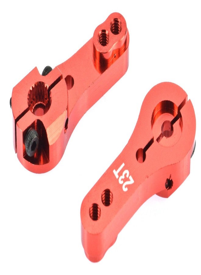 Apex RC Products 23T for JR/Airtronics/KO Red Aluminum Dual Clamping Servo Horn - 2 Pack #8006 - Image 1