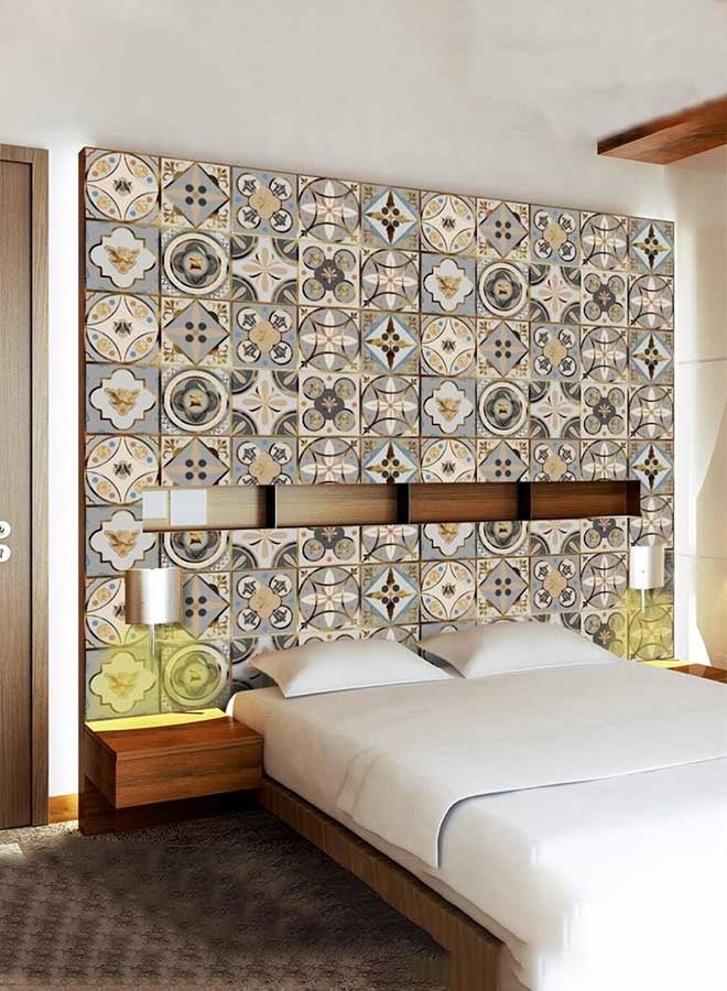 RAWAID Rococo Vinyl Wallpaper Tile Stickers, 6x6 Inch Peel and Stick, Removable Decorative Tile Decals for Kitchen Backsplash, Bathroom, Laundry Decor, 10Pcs - Image 3