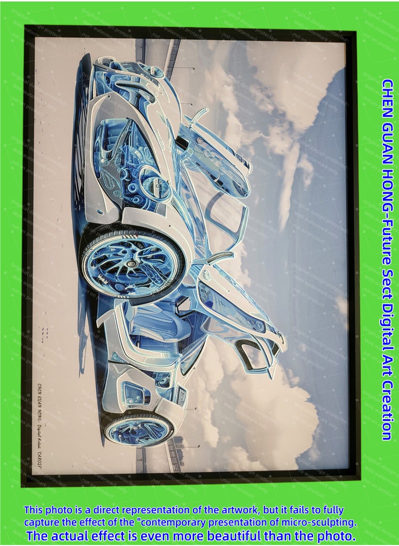 Generic - Painting - "CAR 027" by CHEN GUAN HONG: Future Sect Digital Art Creation, Sci-Fi Modern Artistic Design, Contemporary Presentation of Micro-Sculpting. This work is currently available exclusively on Platform "Noon";The following themes are related to the works: Artwork,Decorative Painting ,Modern Artwork,Abstract Paintings,Wall Art ,Interior Decoration,Home Decor,Classic Decor,Custom Painting,Office design,Commercial design,Model home design,Clubhouse interior design,Furniture design,Landscape design,Architecture design,Soft decoration,Molding,Villa design,Decorating,Interior Design,Residential Interior Design,Commercial Decorating,Budget-Friendly Decor Ideas,Modern Home Decor Trends,Vintage Decor Inspirations,Small Space Solutions,City-Specific Interior Designers,Tips for Maximizing Small Living Spaces,Latest Trends in Home Decor for 2025. - Image 1