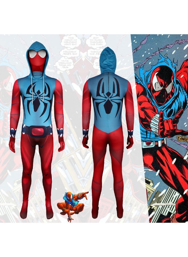 زي هالوين سبايدر مان الأحمر، بدلة ضيقة تحاكي شخصية سبايدر مان - Image 1