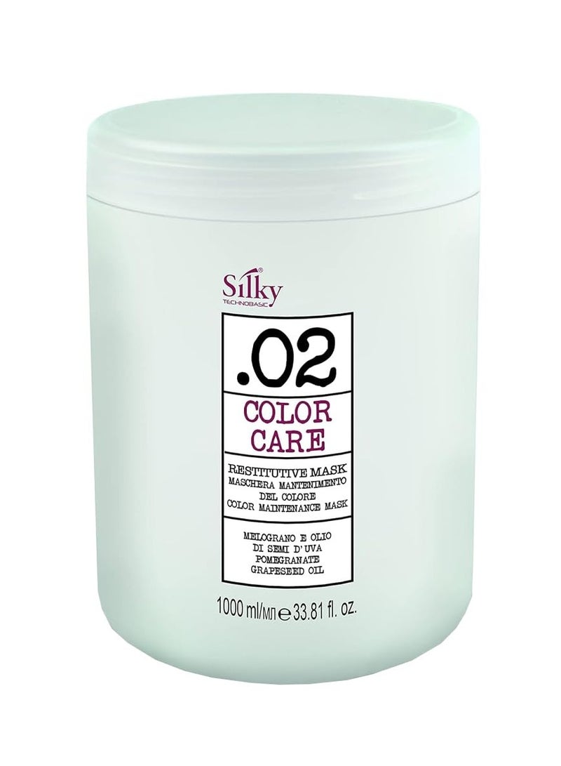 SILKY SILKY .02 Color Treated Hair Mask for Damage Repair - Deep Moisturizing Hair Mask with Organic Pomegranate Extract - Hair Mask for Dry Hair Provide Natural Shine & Long-Lasting Color - 33.80z - Image 1