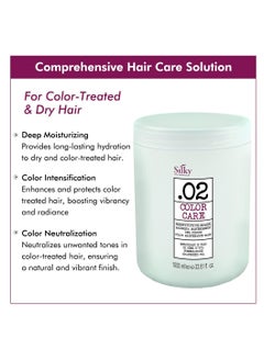 SILKY SILKY .02 Color Treated Hair Mask for Damage Repair - Deep Moisturizing Hair Mask with Organic Pomegranate Extract - Hair Mask for Dry Hair Provide Natural Shine & Long-Lasting Color - 33.80z  - Image 3