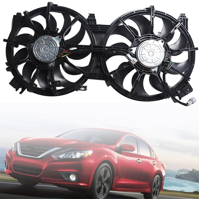Dual Radiator Condenser Cooling Fan Assembly Replacement for 20072018 Altima SedanCoupe Maxima 12V 21481JA000 NI3115134 31555035000 620453