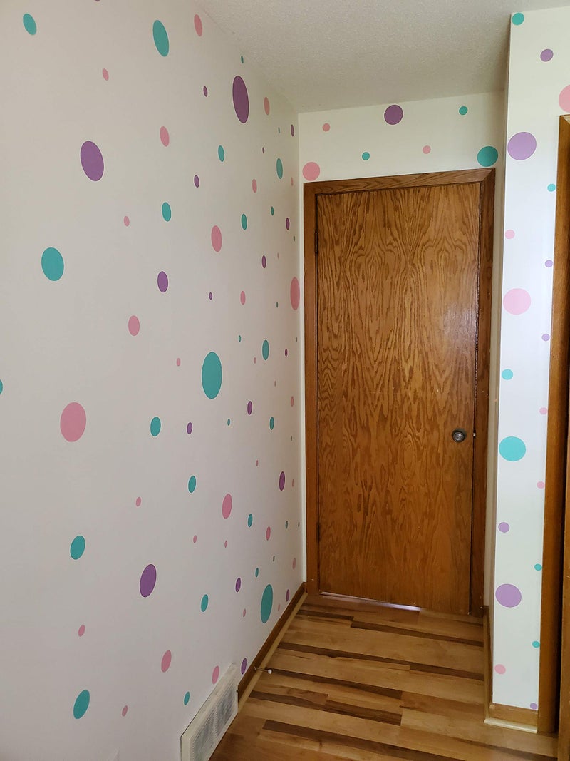 Create-A-Mural Pastel Polka Dot Wall Decals -Girls Room Decor Stickers Living Room Bedroom, Bathroom, Playroom, Baby Nursery Toddler to Teen DIY Decoration (Pastel) - Image 5