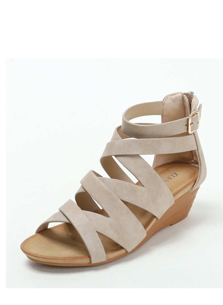 SIKETU Summer Slope Thick Bottom Women's Casual Simple Roman Sandals - Image 2