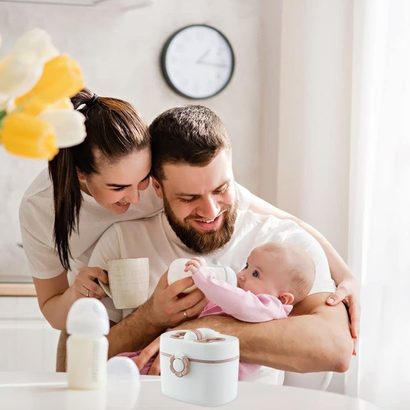 Bitrexup Baby Formula Dispenser with Scoop & Leveller, Foodgrade Pp Double Layer Anti-Leak Milk Powder Dispenser Container, Baby Snack Storage Container for Outdoor Travel, 410ML (Multicolor) - Image 2