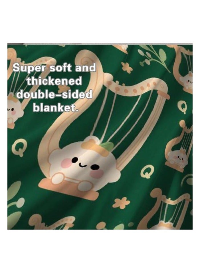 general Flannel thin blanket (warm and comfortable, suitable for sleep, gaming, dust removal and sandproof) 150cm*200cm - 1136 - Image 4