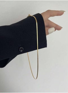 يوكا  قطعة الفولاذ المقاوم للصدأ شقة سلسلة الأفعى العظام المختنق للنساء  - Image 3