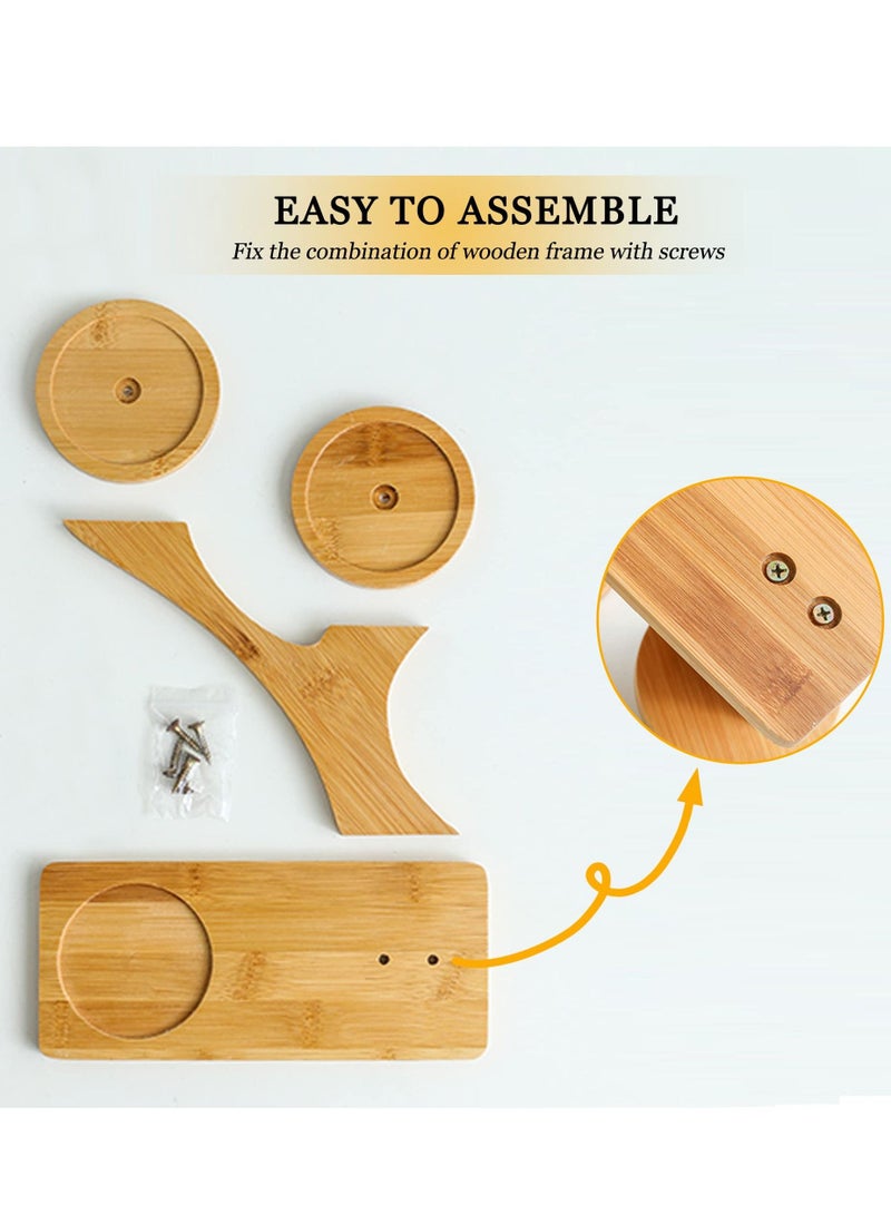 Arabest Porcelain Spice Jar Set, Spice Jar with Bamboo Lid and Spoon, Wooden Tray, 170 ml, Set of 3 (White) - Image 3