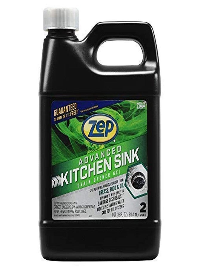 Zep Advanced Kitchen Drain Opener - 32 ounces - U49710 - Formulated for Grease, Food, and Oil-Safe for Garbage Disposal - Image 1
