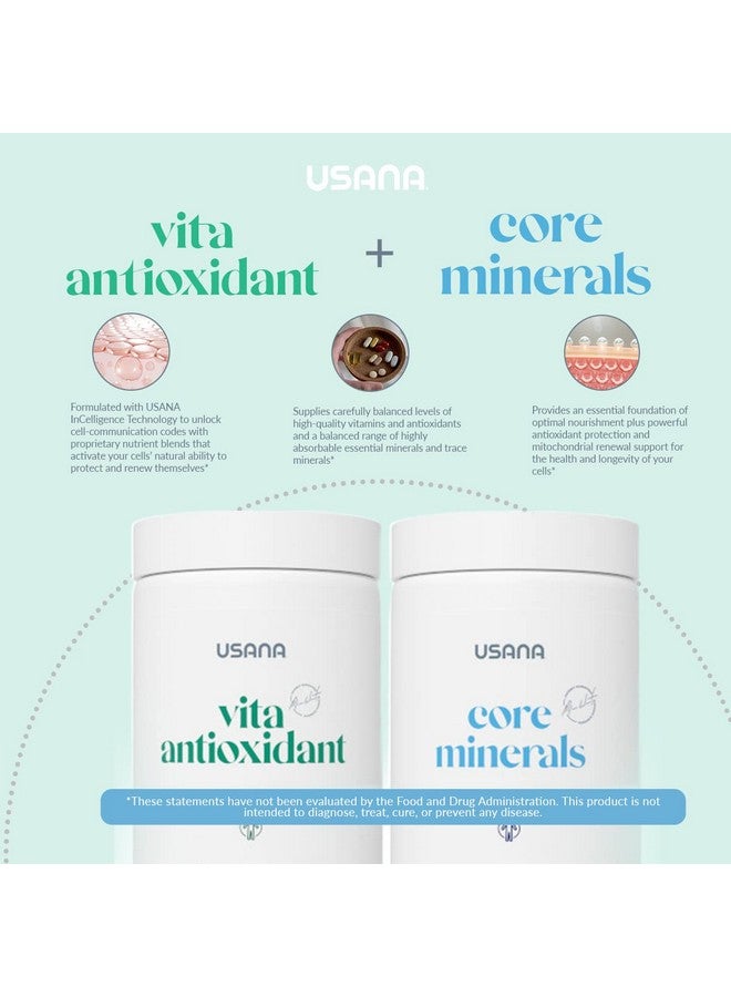 أوسانا USANA CellSentials - معادن أساسية ومضادات أكسدة حيوية بتقنية InCelligence لدعم صحة الجسم بالكامل* - 112 قرصًا في العبوة - إمداد لمدة 28 يومًا - Image 5