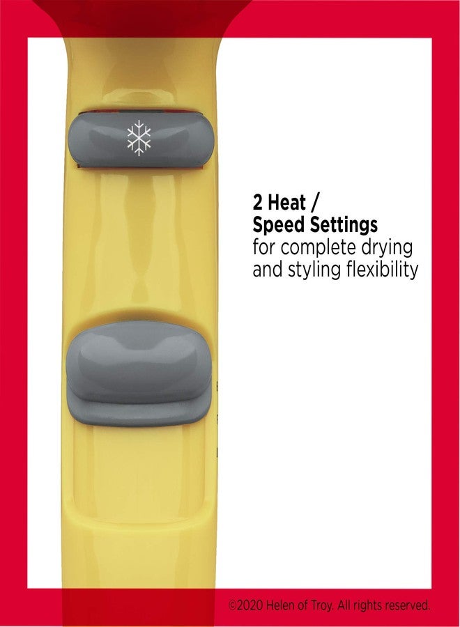 REVLON Compact Hair Dryer | 1875W Lightweight Design, Perfect for Travel, (Yellow), Plastic - Image 3