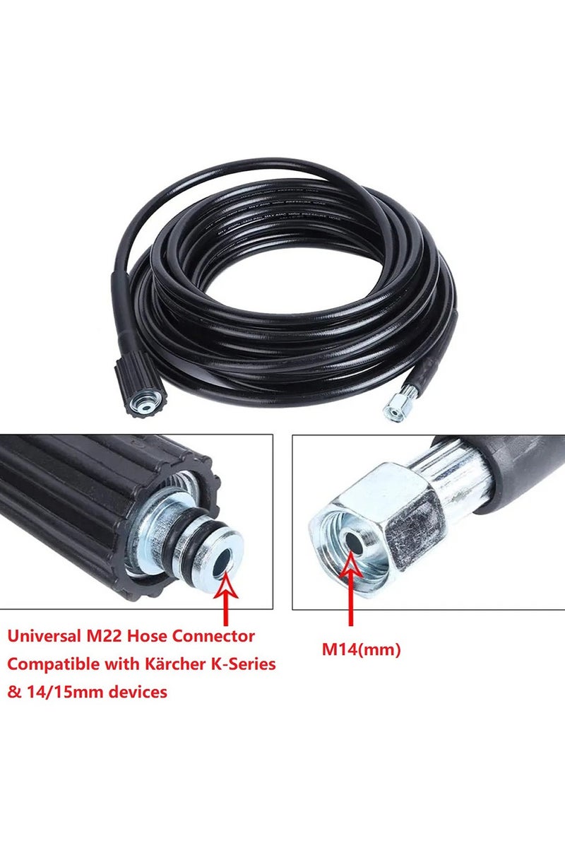 جوسيردا® 15m خرطوم غسالة الضغط العالمي M22 (14mm / 15mm) إلى M14 لـ Karcher K Series K2-K7 - Image 2