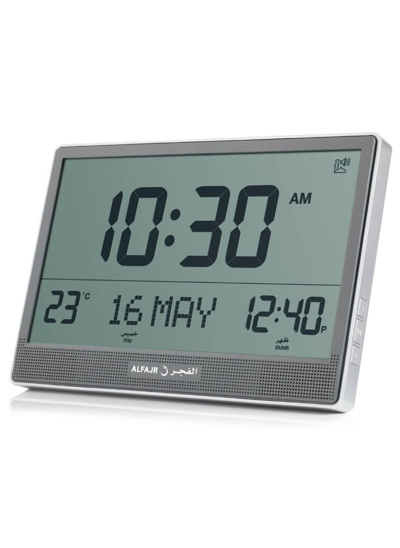 Al Fajr Al Fajr Large Wall Clock with 15 Inch Display and Multiple Azan Sounds CJ-17  - Image 3