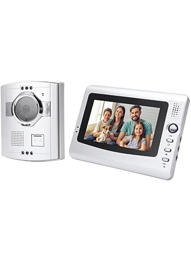 7in Home Video Doorbell Night High Resolution Wired Door Intercom, Clear Images, Two Way Intercom for Offices Villa - Image 1