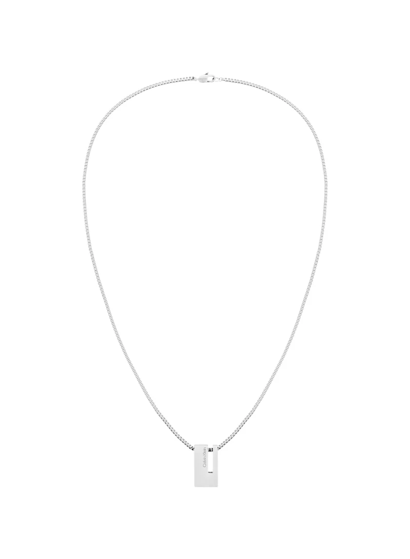 كالفن كلاين Calvin Klein Men's Silver Pendant Necklaces - 35100019