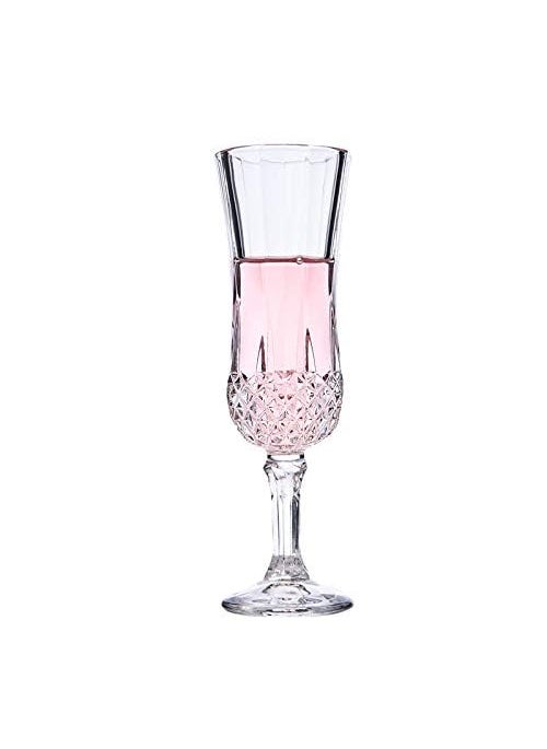 BLISS START BLISS START Crystal Long Champ 220 ml Champagne Glass Flute Wine Glass Set of 6 Clear  - Image 3