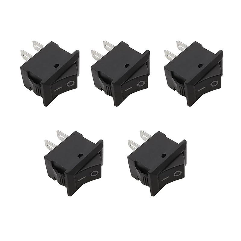 KCD11 مفتاح ضغط ثنائي القطب أحادي الاتجاه 2 دبوس 10x15 مم 3 أمبير 250 فولت تيار متردد تركيب بالضغط مفتاح روكر تشغيل/إيقاف 10 قطع أسود - Image 1