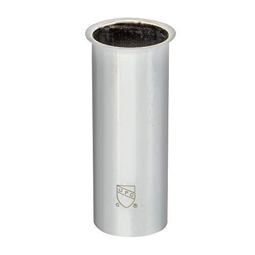 EZ-FLO 1-1/2 x 4 Inch 22-Gauge Steel Flanged Sink Tailpiece, Brass Plumbing Fitting, Chrome Finish, 35081 - Image 1