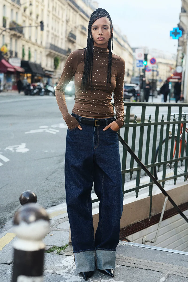 H&M Studded turtleneck top