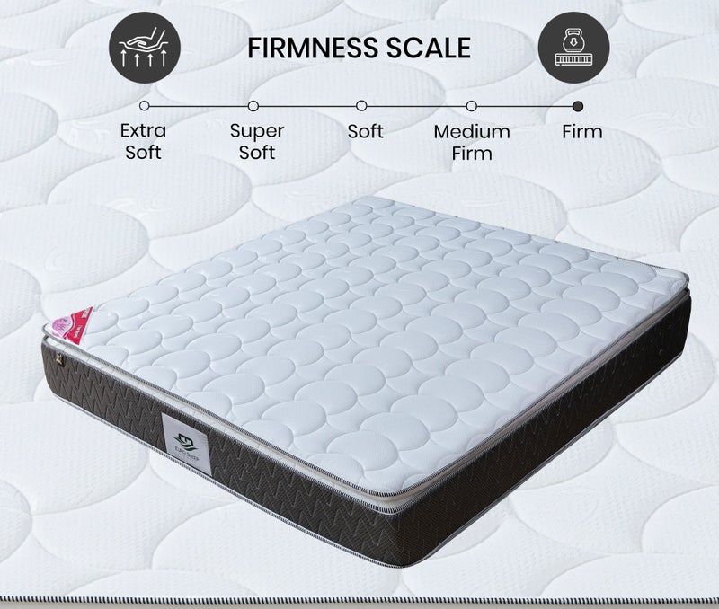 ريكسال هوم مرتبة Rexal Home Supreme Pillow Top بنظام النوابض بونيل – سماكة 25 سم، قماش محبوك، عزل الحركة ودعم متوسّط الصلابة، مقاس كينغ 180 × 190 سم - Image 5