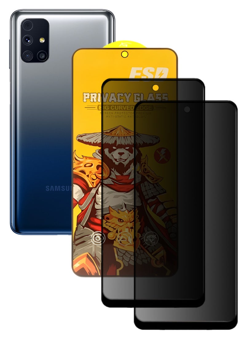 ESD 2 Pieces Tempered Dustproof Privacy Glass Screen Protector Compatible For Samsung Galaxy M31s - Image 1