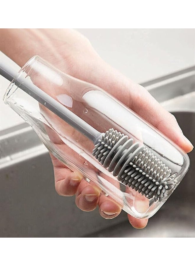 Long Handle Silicone Cleaning Brush for Water Bottles, Vases, Containers and Glass - Image 2