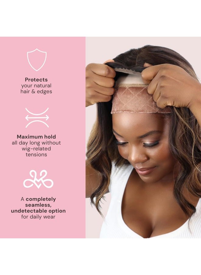 MILANO COLLECTION Ultimate Comfort GripCap, All-In-One Under Wig Cap for Women, Comfort Anti Slip Wig Band With Adjustable Closure, Nude, 1 Pack - Image 5