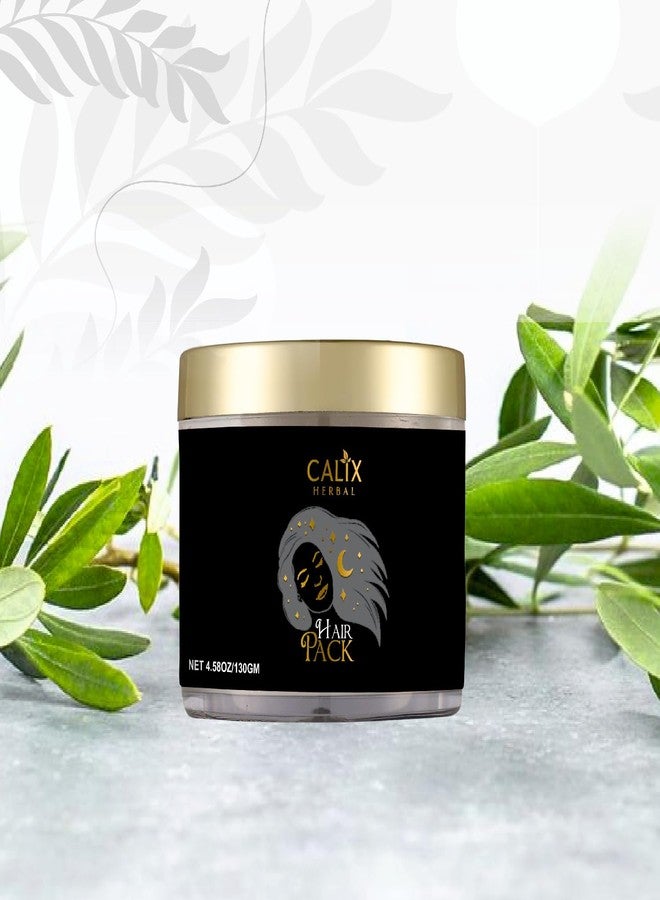 كلاليكس هيربال قناع كاليكس العشبي الأيورفيدي للشعر يساعد في مكافحة القشرة، وتفتيح لون الشعر، ومنع تساقطه، وتحفيز نموه، ليمنحكِ شعراً قوياً ولامعاً | مصنوع من مكونات طبيعية - قناع للشعر مناسب لجميع أنواع الشعر للنساء والرجال - 100 غرام - Image 2