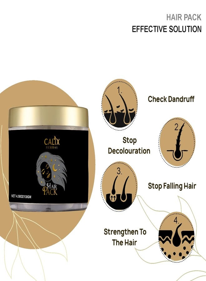 كلاليكس هيربال قناع كاليكس العشبي الأيورفيدي للشعر يساعد في مكافحة القشرة، وتفتيح لون الشعر، ومنع تساقطه، وتحفيز نموه، ليمنحكِ شعراً قوياً ولامعاً | مصنوع من مكونات طبيعية - قناع للشعر مناسب لجميع أنواع الشعر للنساء والرجال - 100 غرام - Image 3