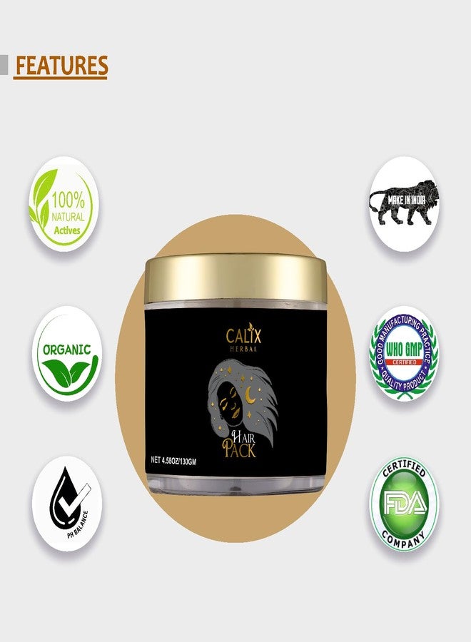 كلاليكس هيربال قناع كاليكس العشبي الأيورفيدي للشعر يساعد في مكافحة القشرة، وتفتيح لون الشعر، ومنع تساقطه، وتحفيز نموه، ليمنحكِ شعراً قوياً ولامعاً | مصنوع من مكونات طبيعية - قناع للشعر مناسب لجميع أنواع الشعر للنساء والرجال - 100 غرام - Image 5