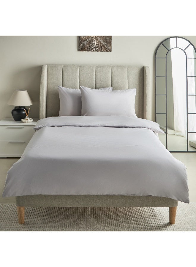 Home Box Purely-percale 2-Piece 300TC Percale Single Duvet Quilt Cover Set 200 x 135 cm  - Image 4
