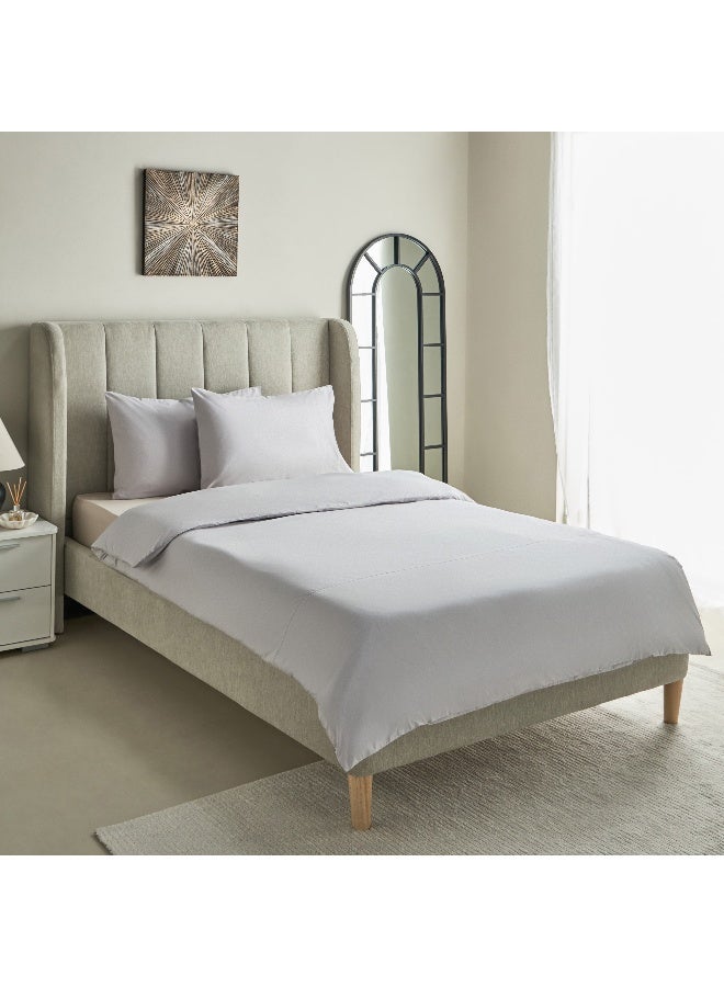 Home Box Purely-percale 2-Piece 300TC Percale Single Duvet Quilt Cover Set 200 x 135 cm  - Image 3
