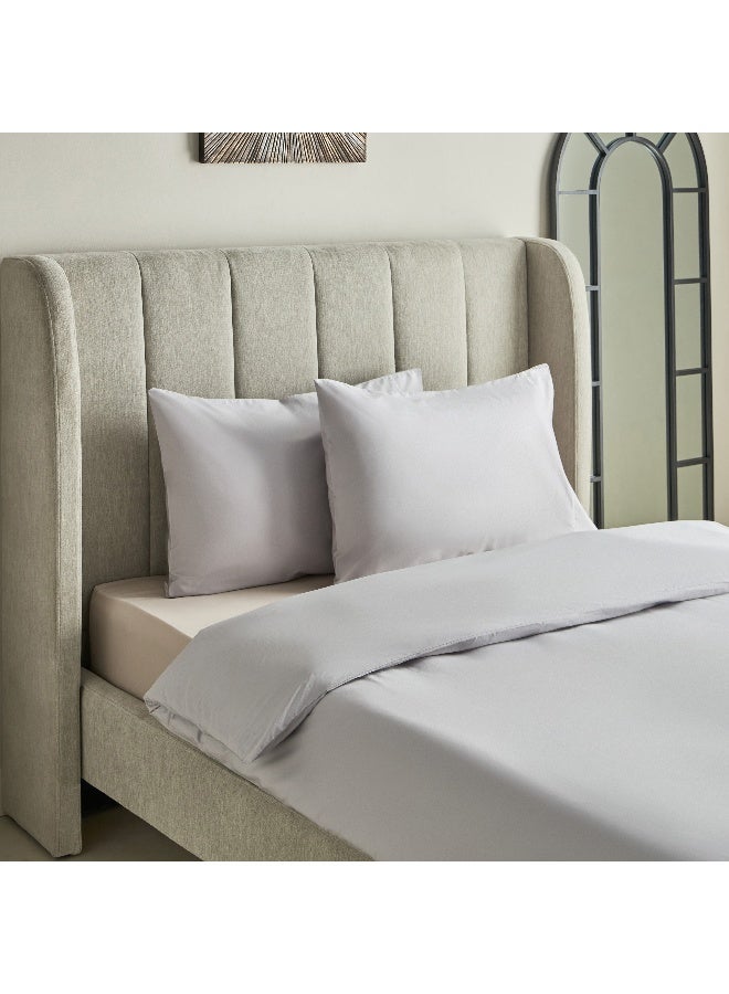 Home Box Purely-percale 2-Piece 300TC Percale Single Duvet Quilt Cover Set 200 x 135 cm - Image 1