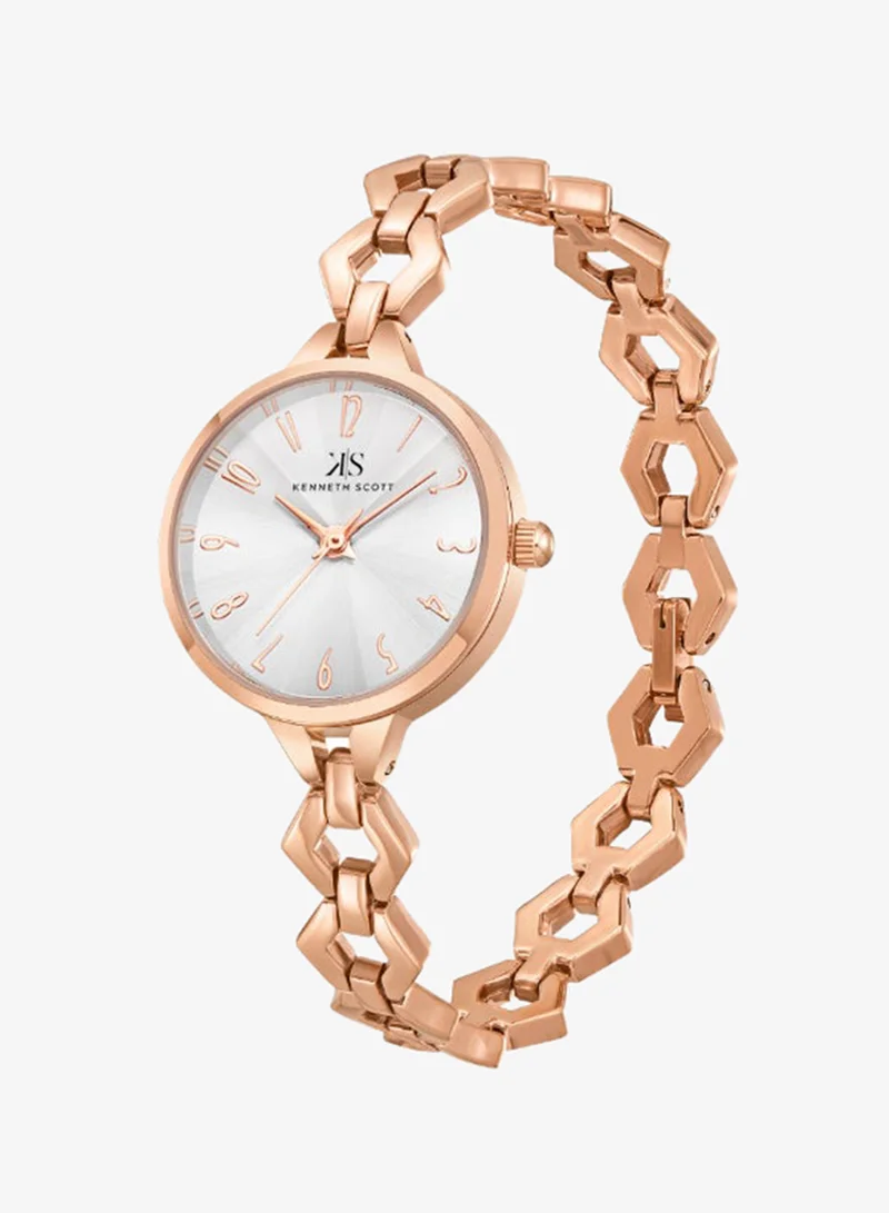 Kenneth Scott Women's Stainless Steel Analog Watch K23508-RBKS - 28 mm