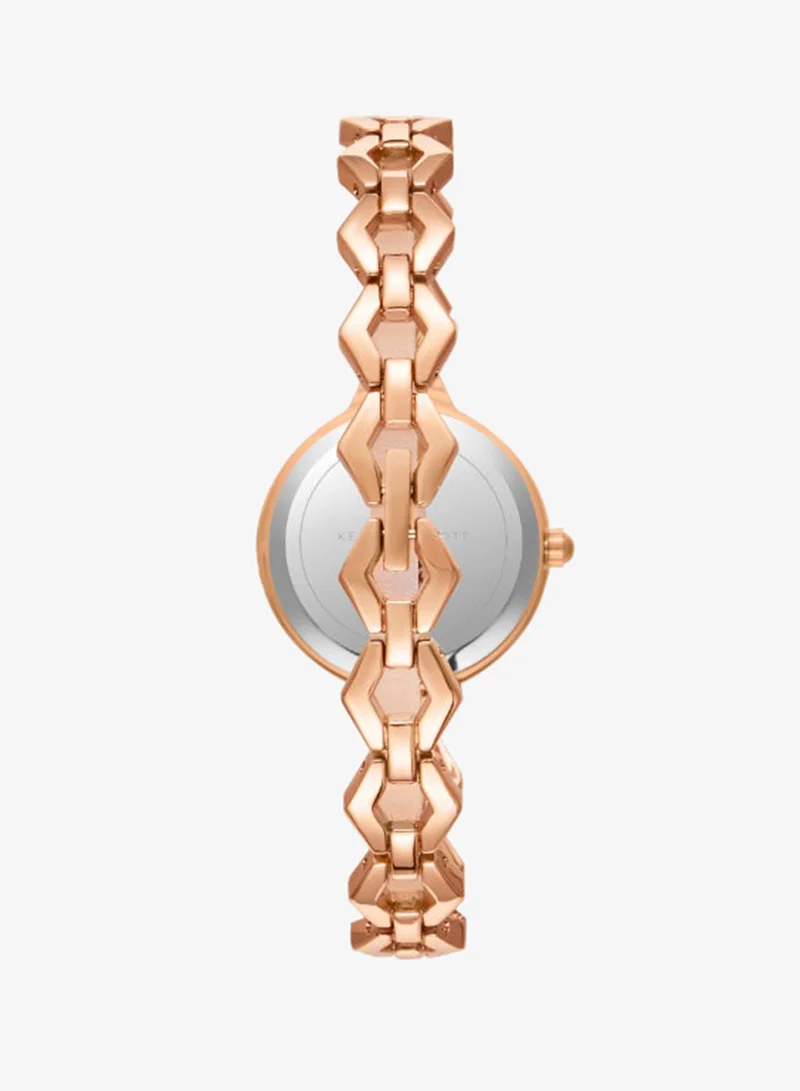 Kenneth Scott Silver Women's Stainless Steel Analog Watch K23508-RBKS - 28 mm for Women | Best Price UAE