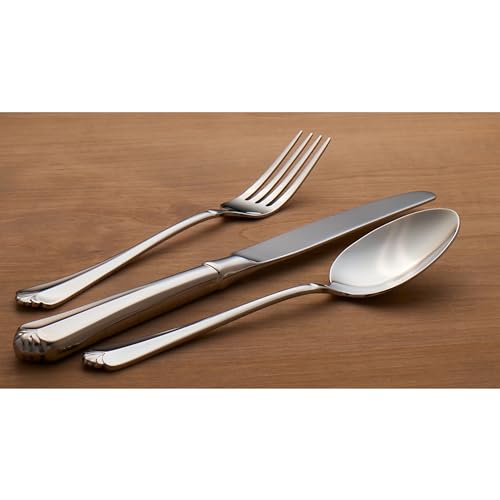 Oneida Golden Juilliard 5 Piece Fine Flatware Set, 18/10 Stainless, Service for 1,Silver - Image 3