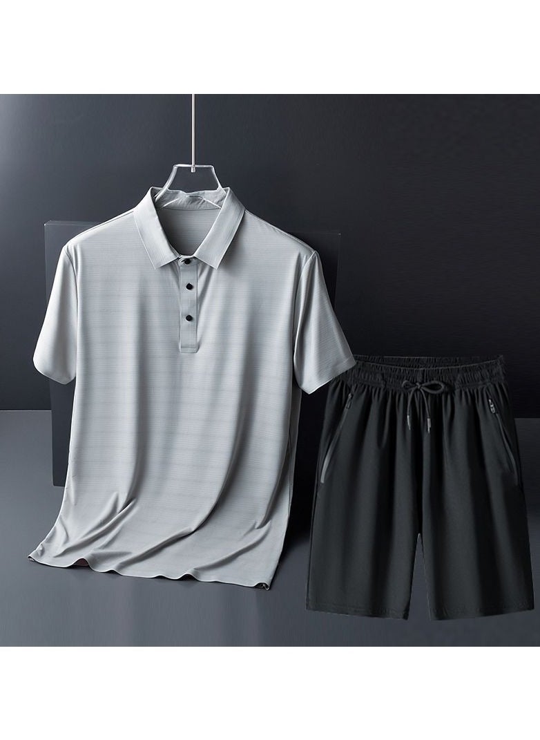 KUYING - New Casual Thin Ice Silk Two-Piece Set - Image 1