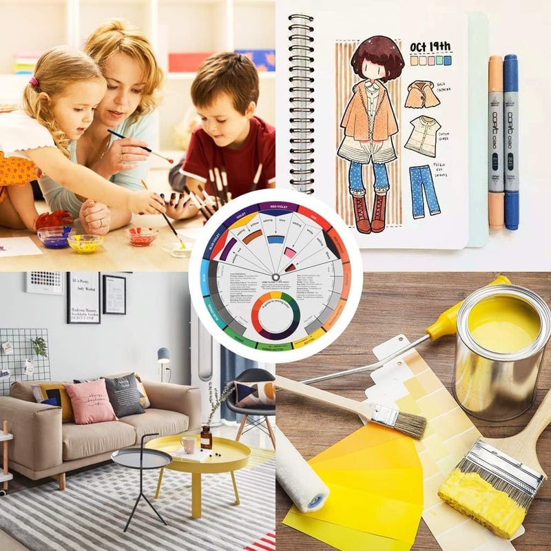 SCHUBERT Color Chart to Guide The Beginner/Two Sided Chart Wheel with Indicator-5.5 inch 1pc - Image 5
